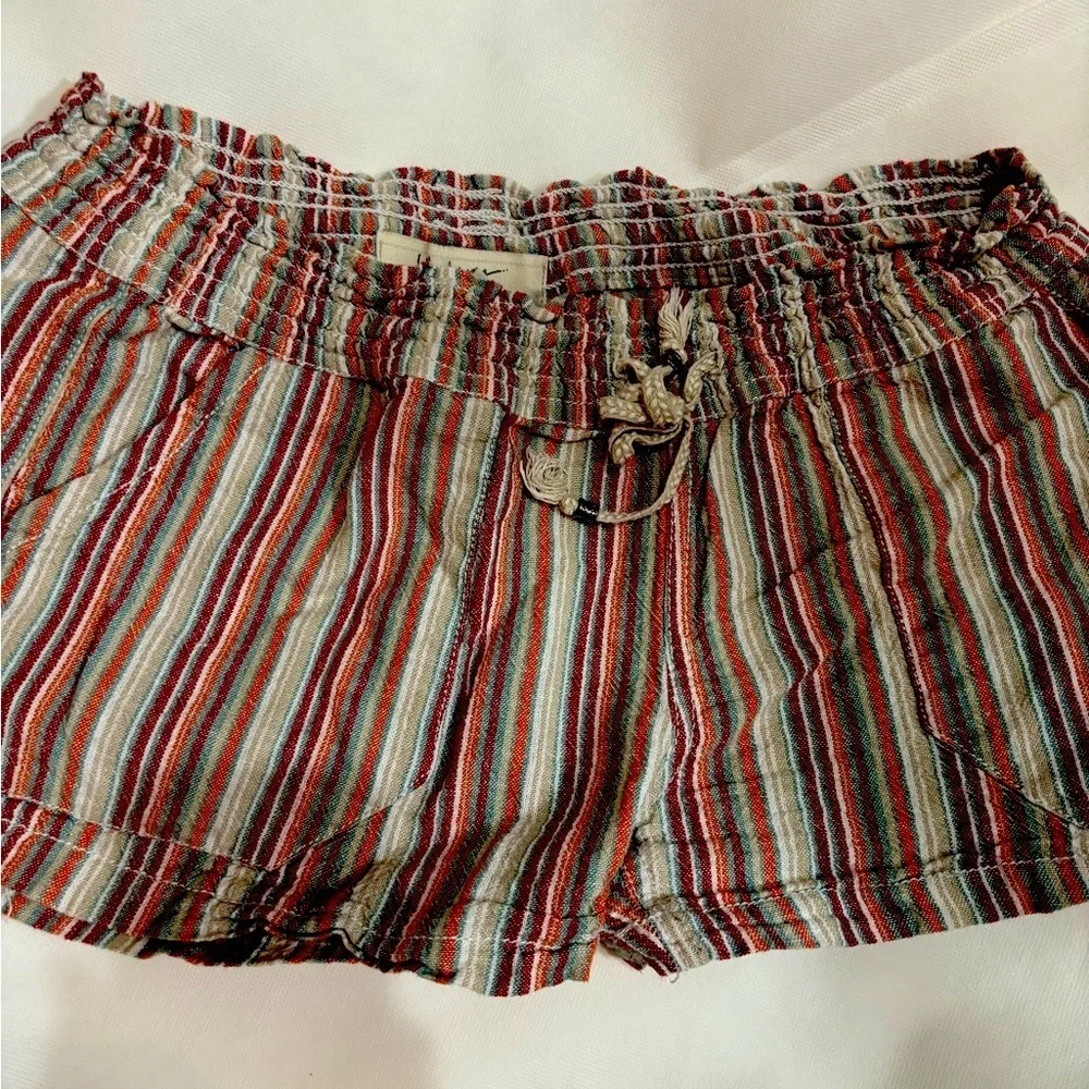 Striped Colorful Drawstring Beach Coverup Beach Shorts